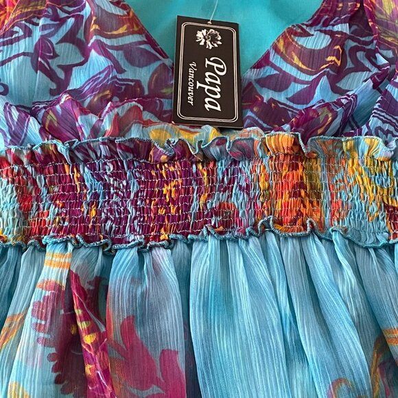 Boho Paisley Print Chiffon Maxi Dress NWT - Picture 8 of 11